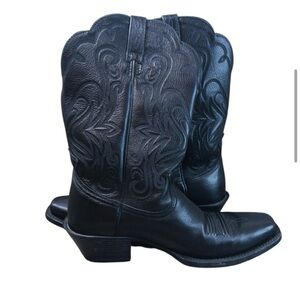 Ariat Boots Women's Black Leather Cowboy Cowgirl Western Festival Boots